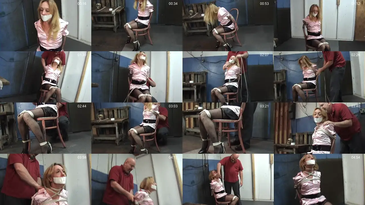 Blond Milf Bound And Strangled